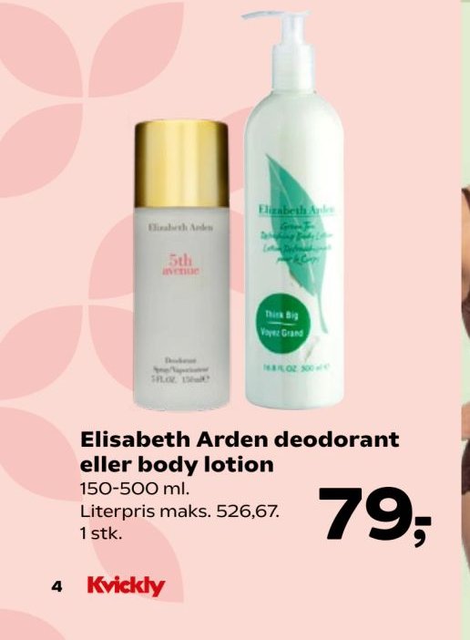 Elisabeth Arden deodorant eller body lotion – Kvickly