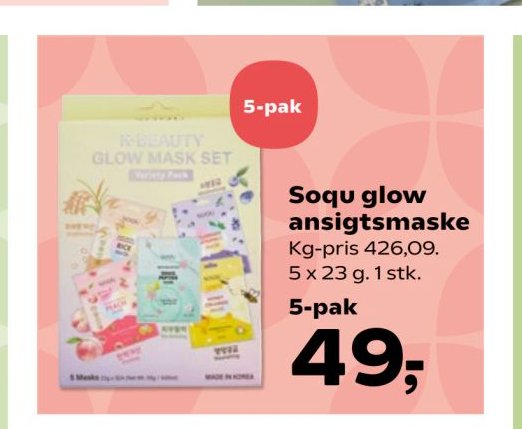 Soqu glow ansigtsmaske – Kvickly