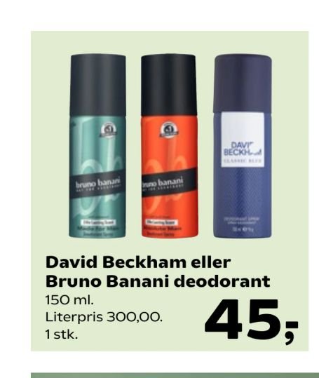 David Beckham eller Bruno Banani deodorant – Kvickly