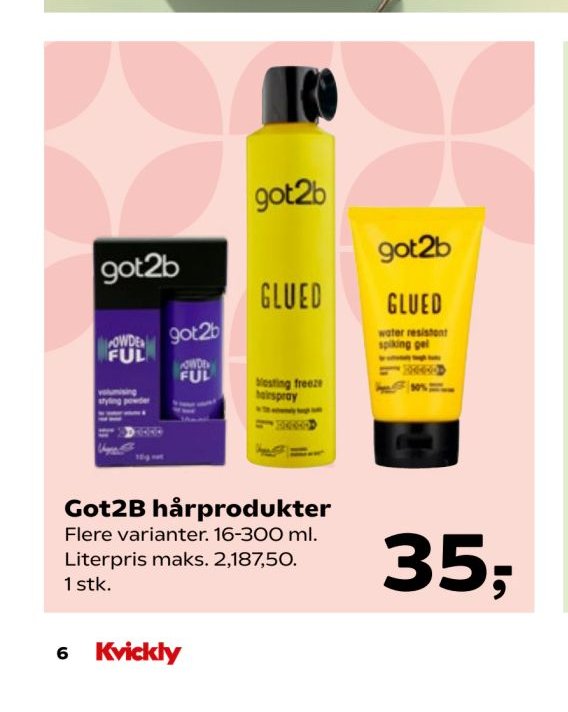 Got2B hårprodukter – Kvickly
