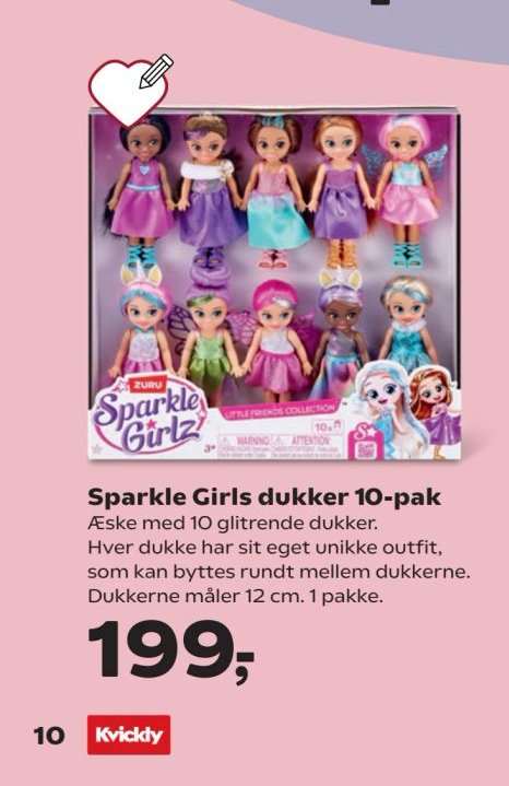 Sparkle Girls dukker 10-pak – Kvickly