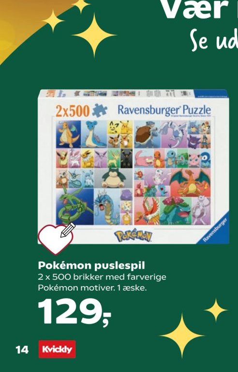 Pokémon puslespil – Kvickly