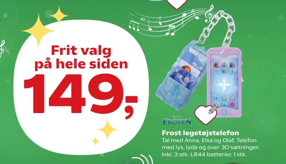 Frost legetøjstelefon – Kvickly