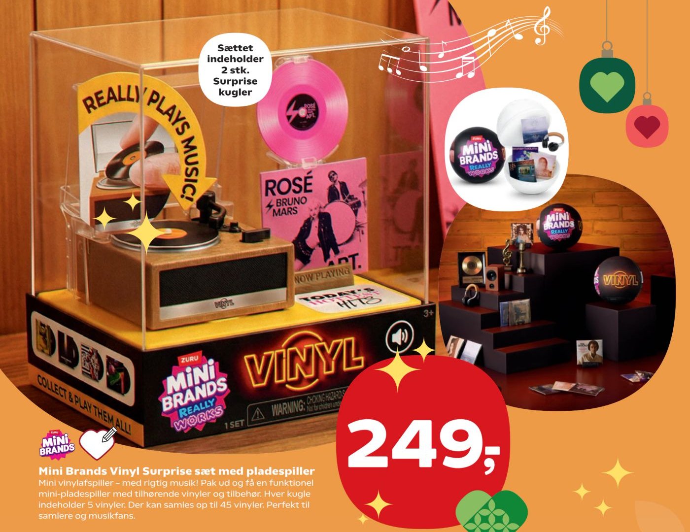 Mini Brands Vinyl Surprise sæt med pladespiller – Kvickly
