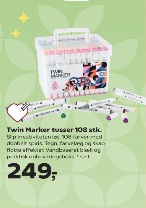 Twin Marker tusser 108 stk. – Kvickly