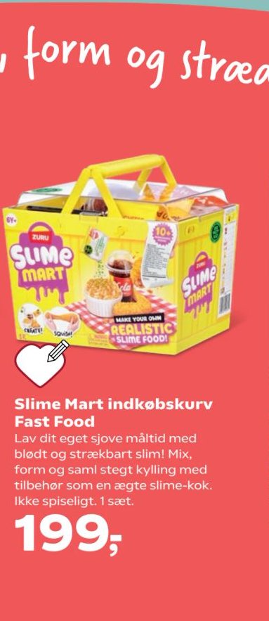 Slime Mart indkøbskurv Fast Food – Kvickly