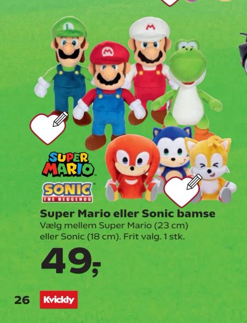 Super Mario eller Sonic bamse – Kvickly