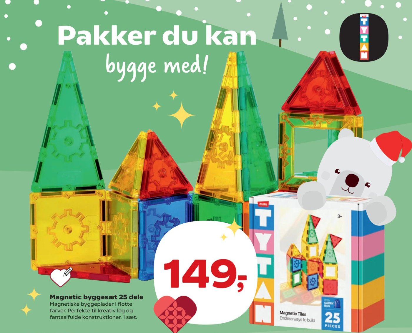Magnetic byggesæt 25 dele – Kvickly