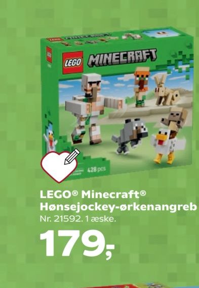 LEGO® Minecraft® Hønsejockey-ørkenangreb – Kvickly