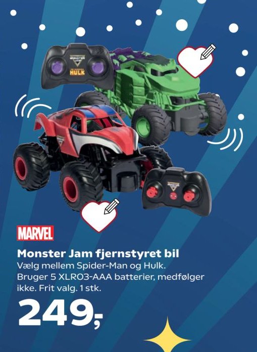 Monster Jam fjernstyret bil – Kvickly