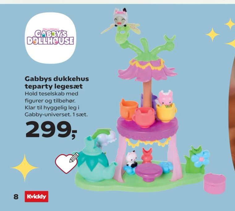 Gabbys dukkehus teparty legesæt – Kvickly