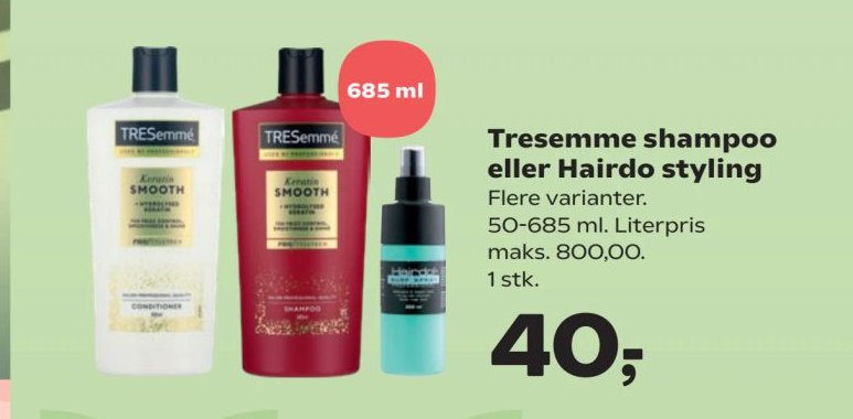 Tresemme shampoo eller Hairdo styling – Kvickly