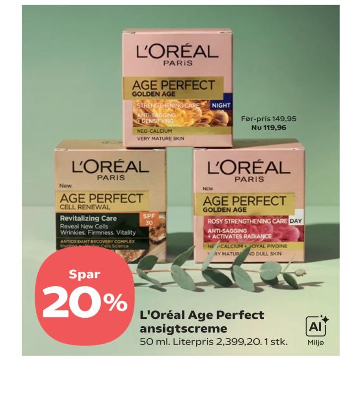 L'Oréal Age Perfect ansigtscreme – Kvickly