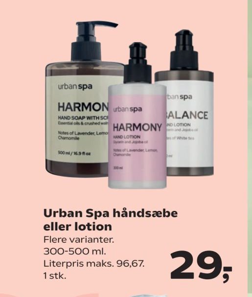 Urban Spa håndsæbe eller lotion – Kvickly