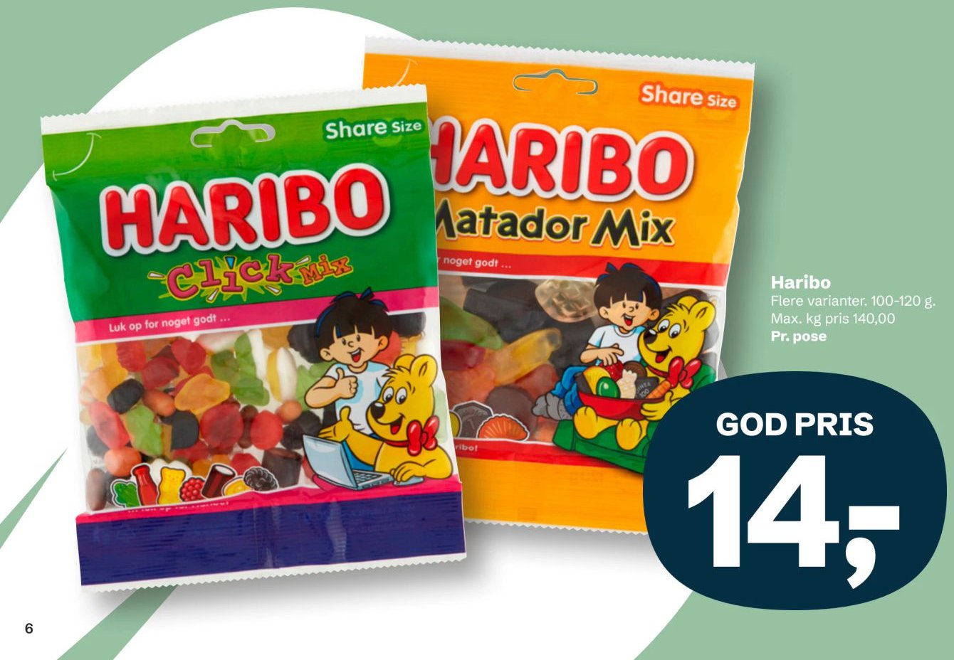 Haribo Flere varianter. 100-120 g – LET-KØB