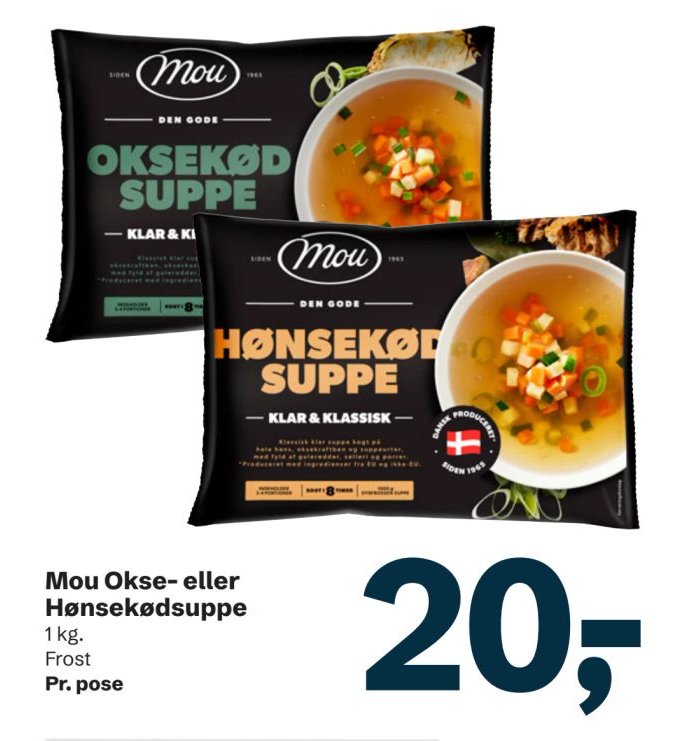Mou Okse- eller Hønsekødsuppe – LET-KØB