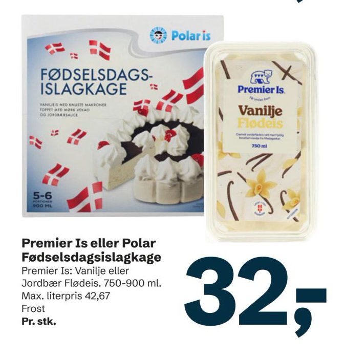 Premier Is eller Polar Fødselsdagsislagkage – LET-KØB