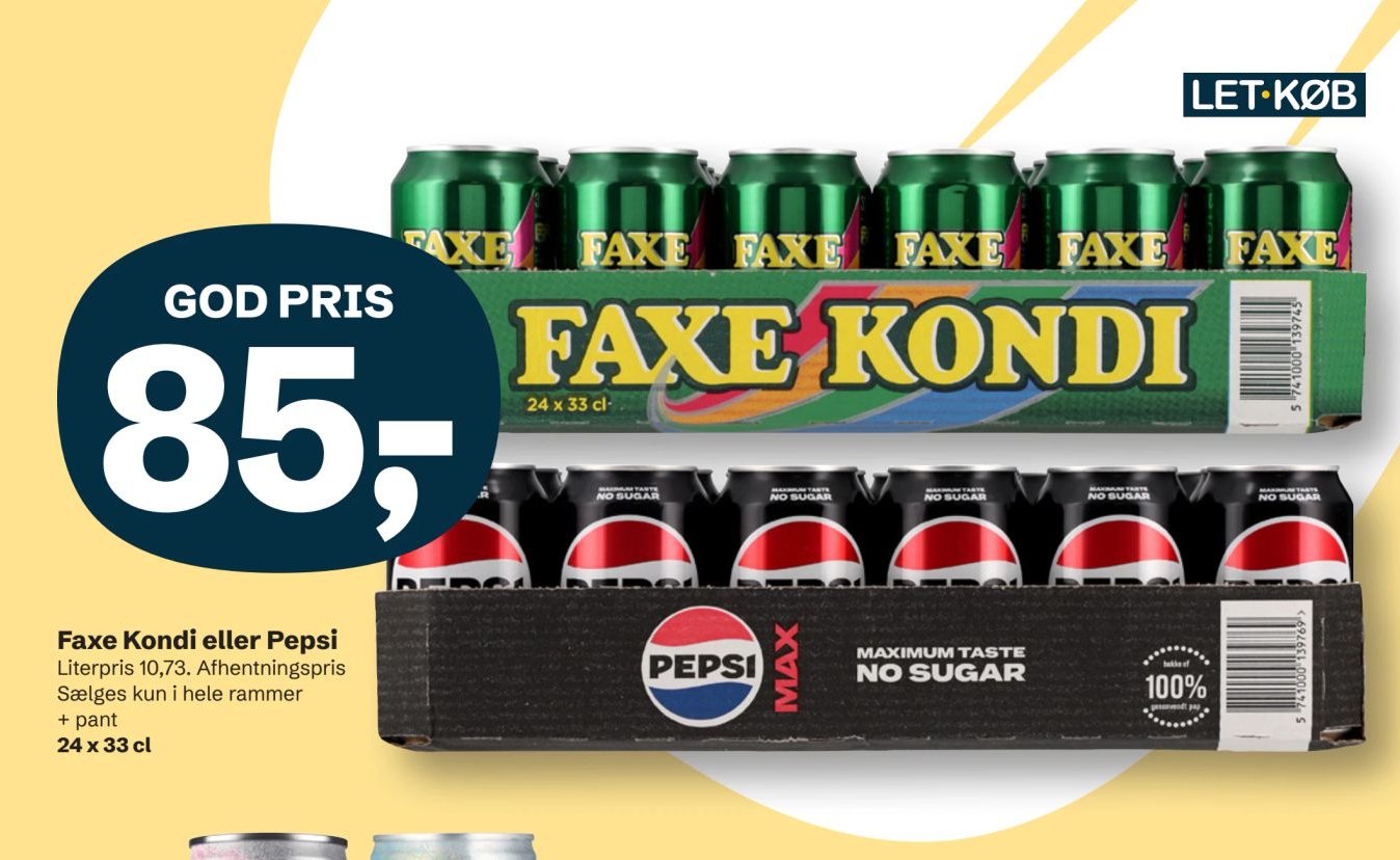 Faxe Kondi eller Pepsi – LET-KØB