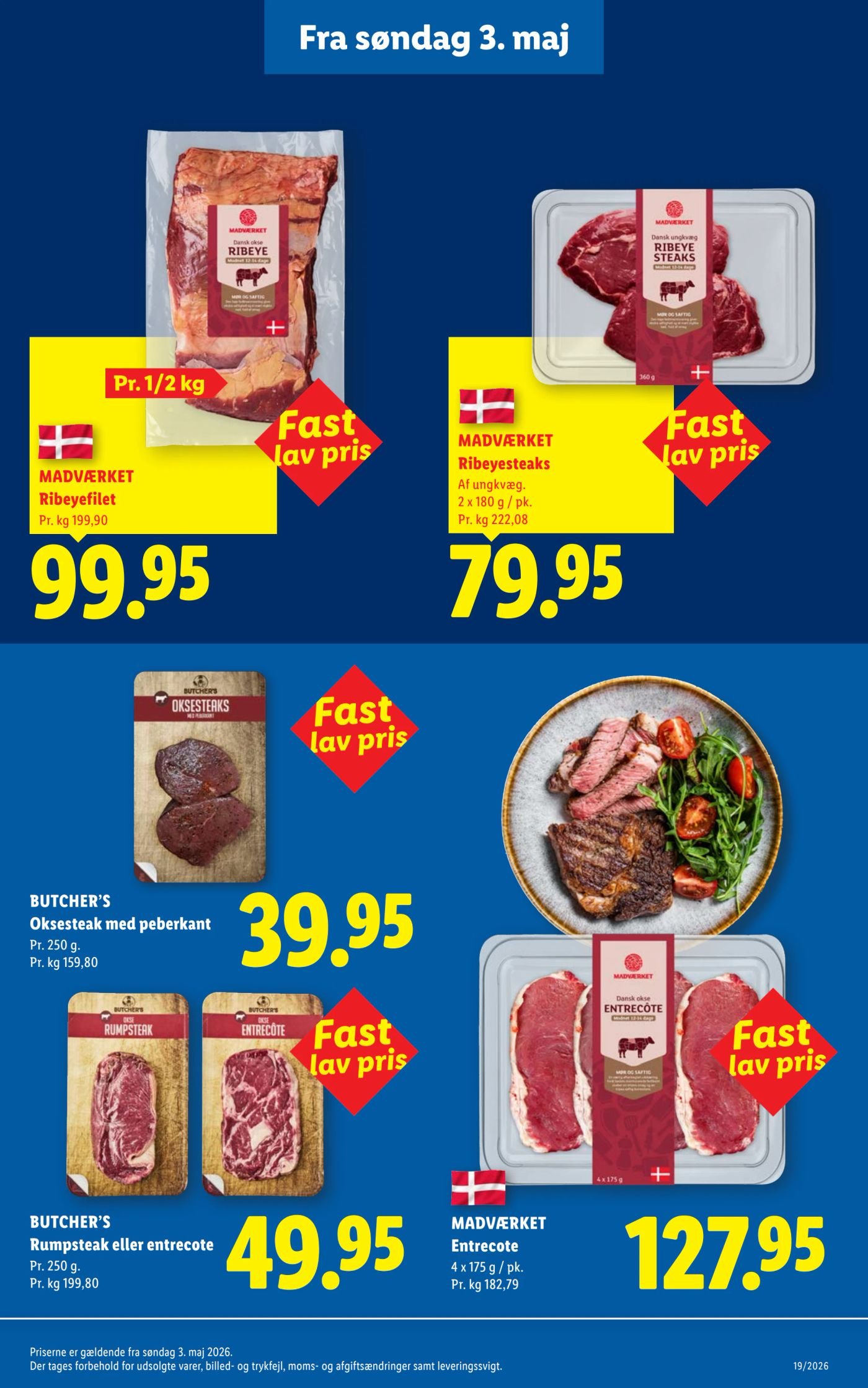 MADVÆRKET Ribeyefilet Pr. 1/2 kg – Lidl