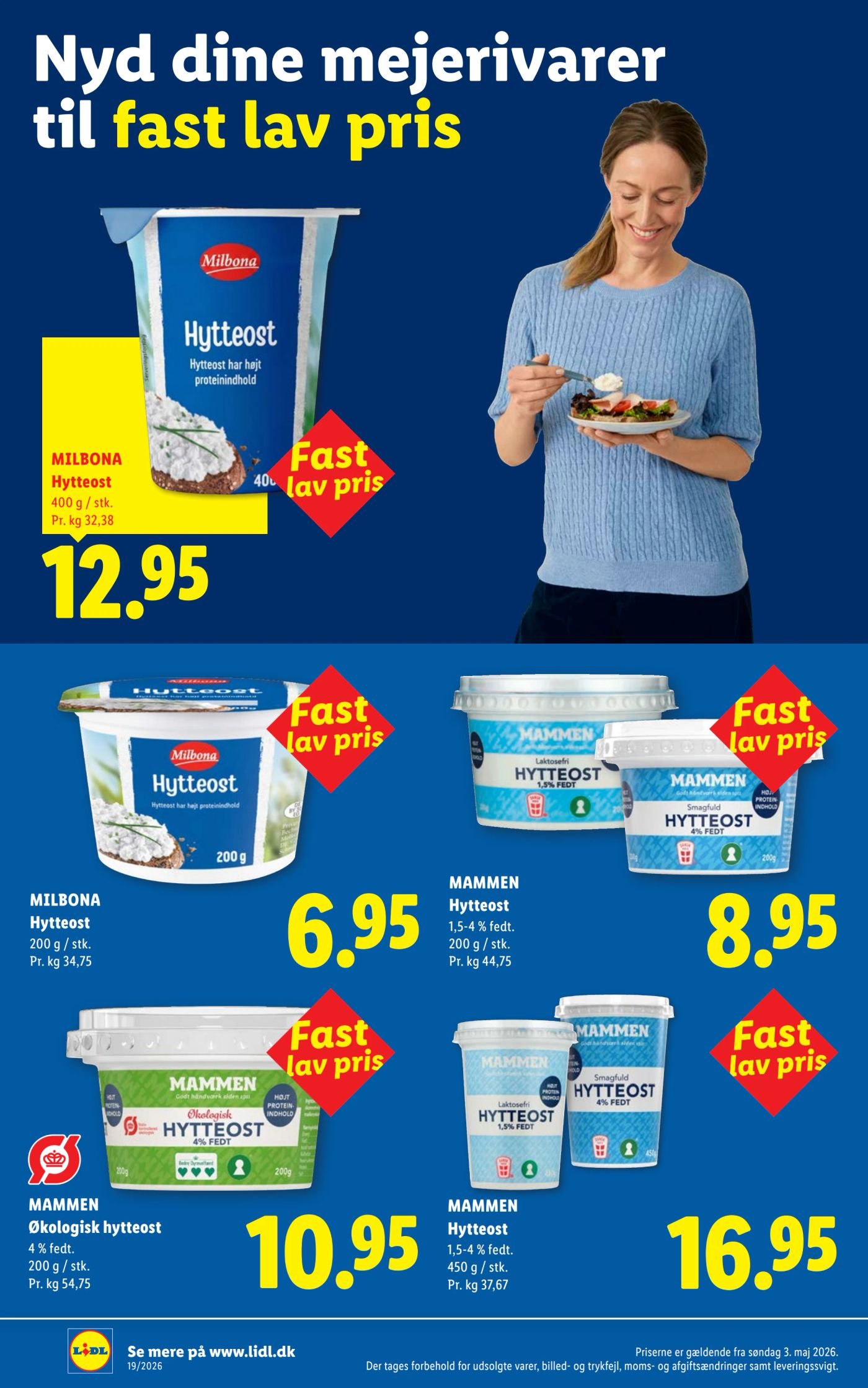 MILBONA Hytteost 400 g / stk. – Lidl