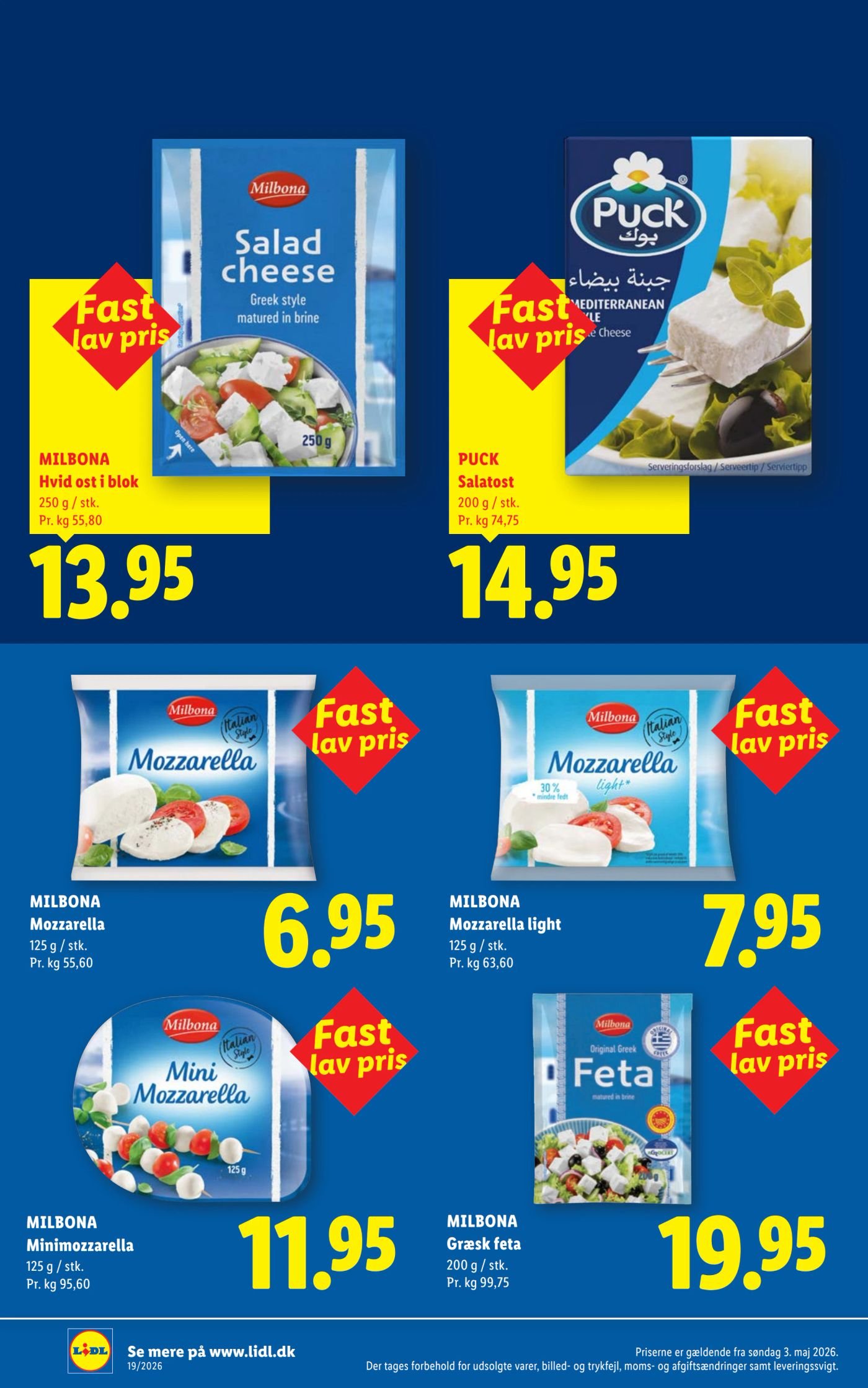 MILBONA Minimozzarella 125 g / stk. – Lidl