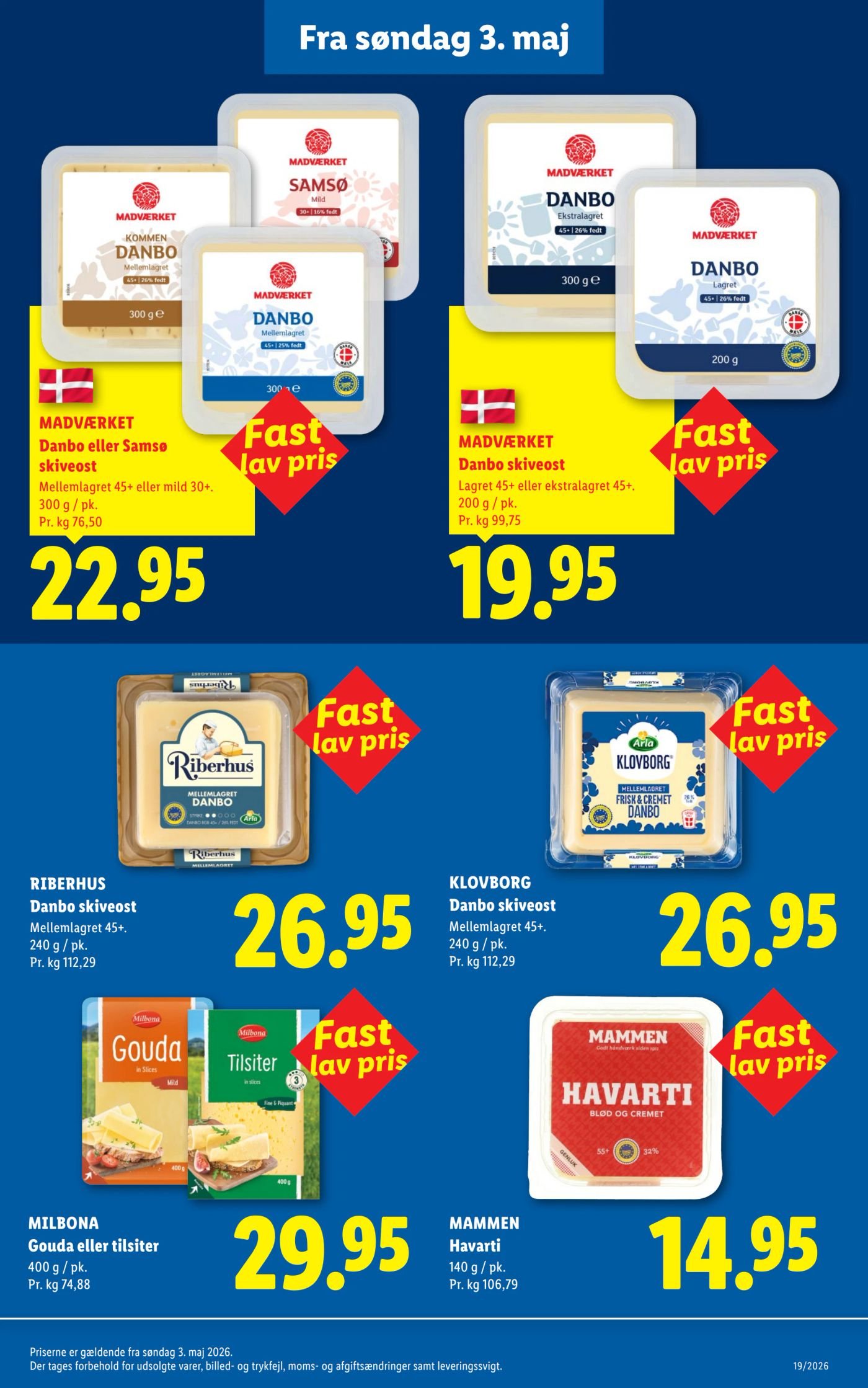 MILBONA Gouda eller tilsiter 400 g / pk. – Lidl