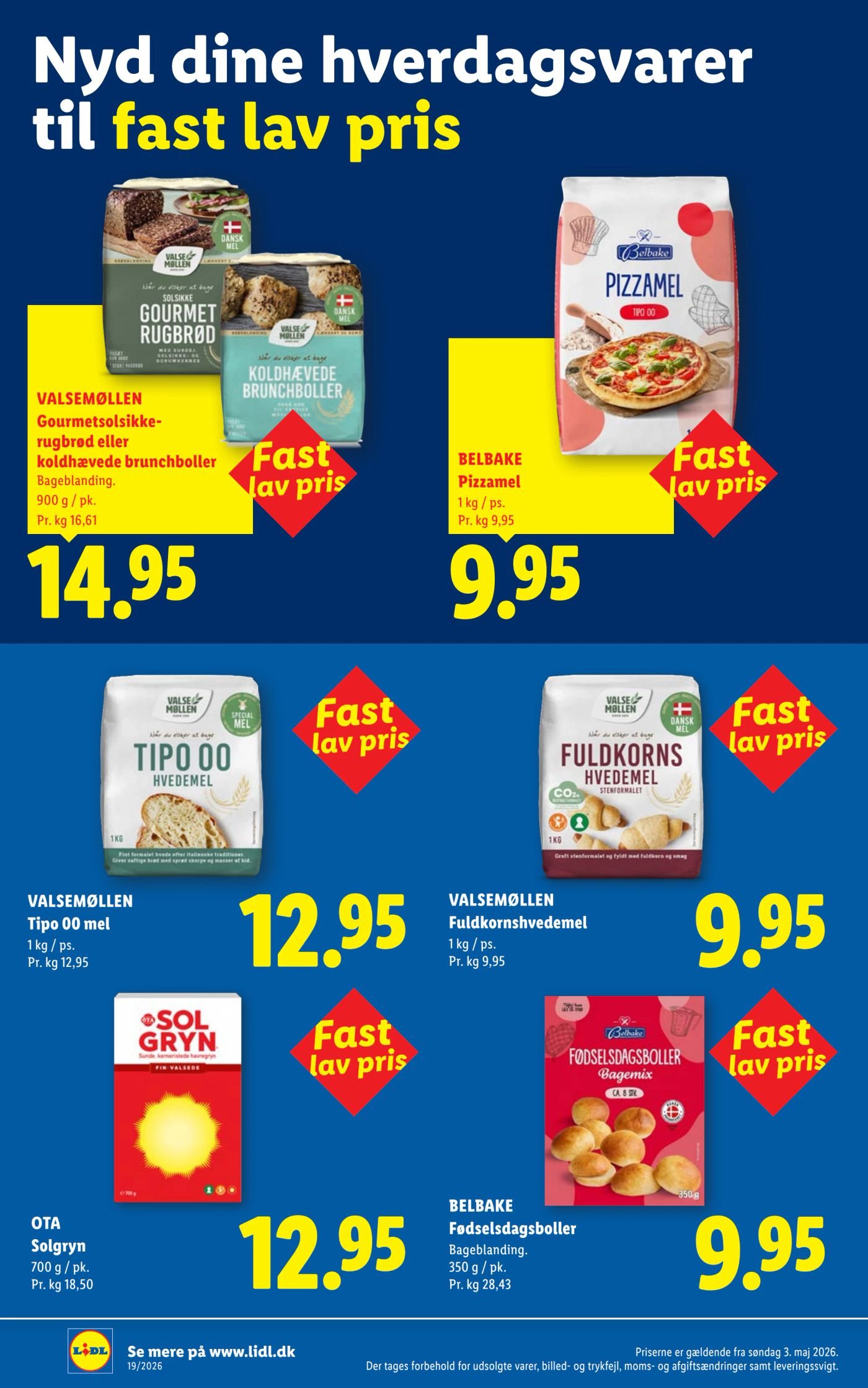 VALSEMØLLEN Fuldkornshvedemel 1 kg / ps. – Lidl