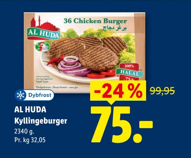 AL HUDA Kyllingeburger 2340 g – Lidl