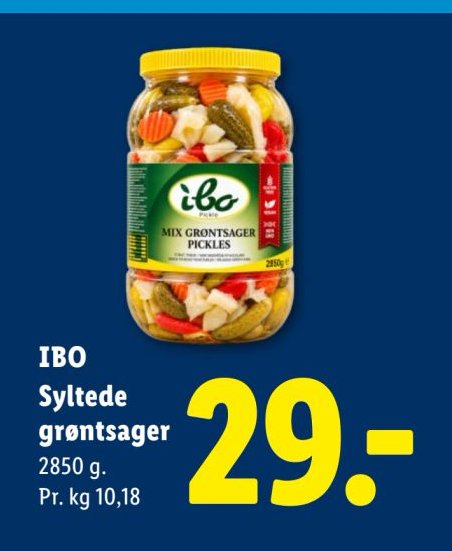 IBO Syltede grøntsager 2850 g – Lidl