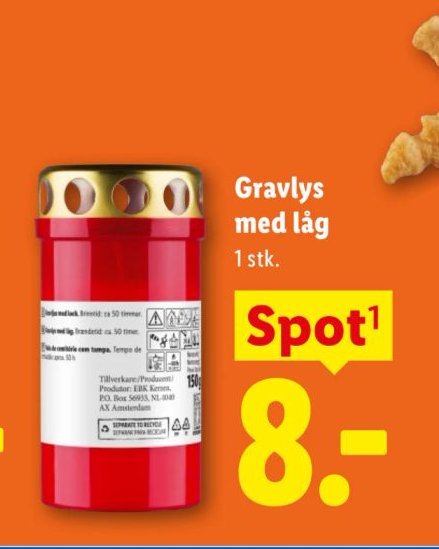 Gravlys med låg 1 stk. – Lidl