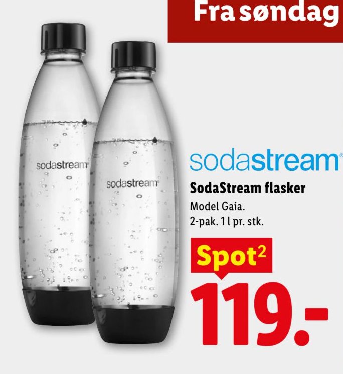 SodaStream flasker Model Gaia. 2-pak. 1 l pr. stk. – Lidl