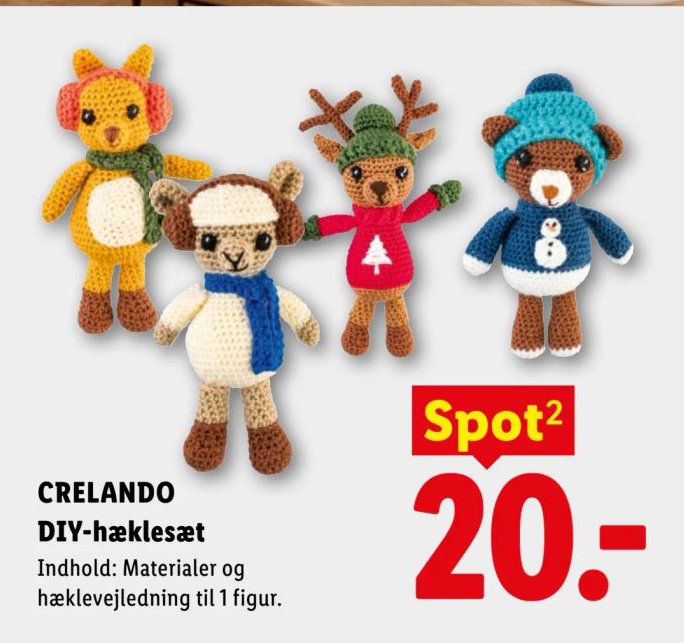 CRELANDO DIY-hækleæt Indhold: Materialer og hæklevejledning til 1 figur. – Lidl