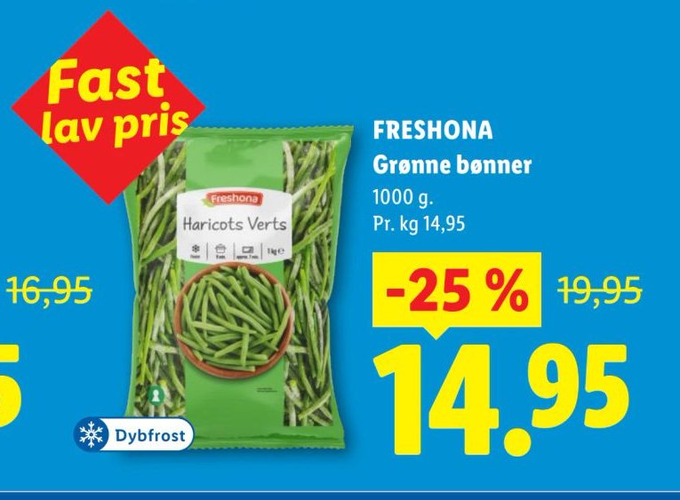 FRESHONA Grønne bønner 1000 g – Lidl