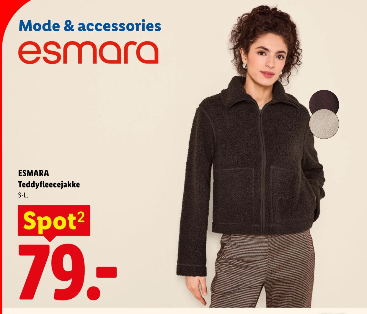 ESMARA Teddyfleecejakke S-L. – Lidl