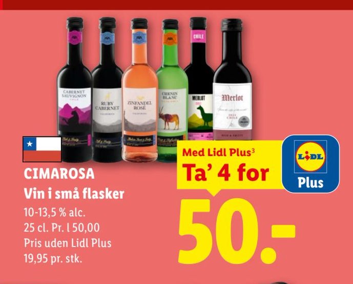 CIMAROSA Vin i små flasker 25 cl – Lidl