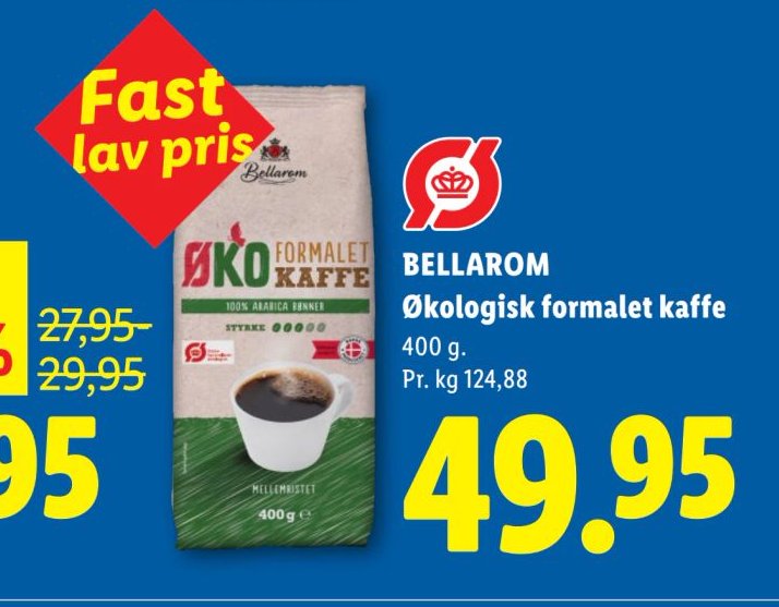 BELLAROM Økologisk formalet kaffe 400 g – Lidl
