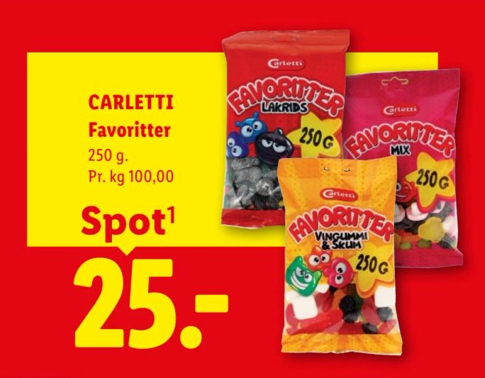 CARLETTI Favoritter 250 g. – Lidl