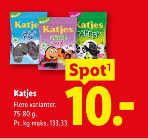 Katjes Flere varianter. 75-80 g. – Lidl