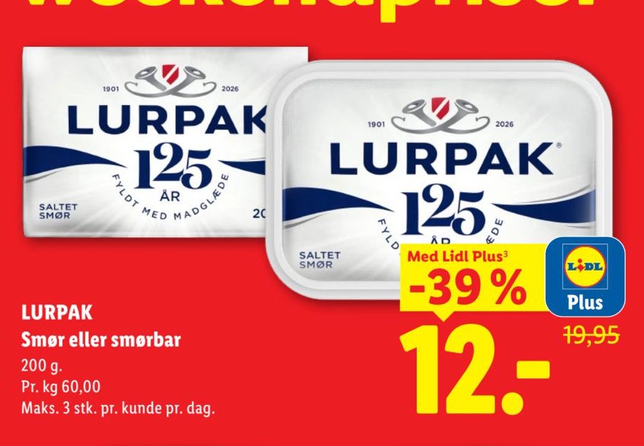 LURPAK Smør eller smørbar 200 g – Lidl