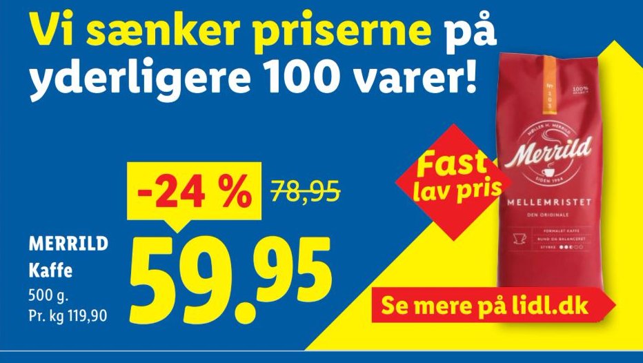 MERRILD Kaffe 500 g. – Lidl