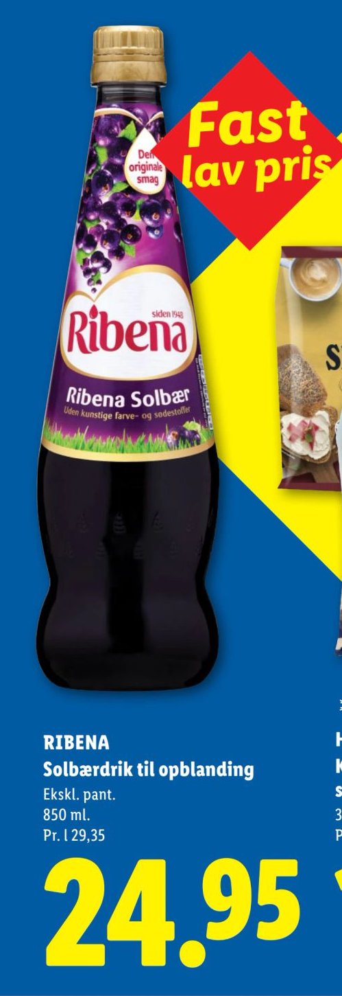RIBENA Solbærdrik til opblanding 850 ml – Lidl