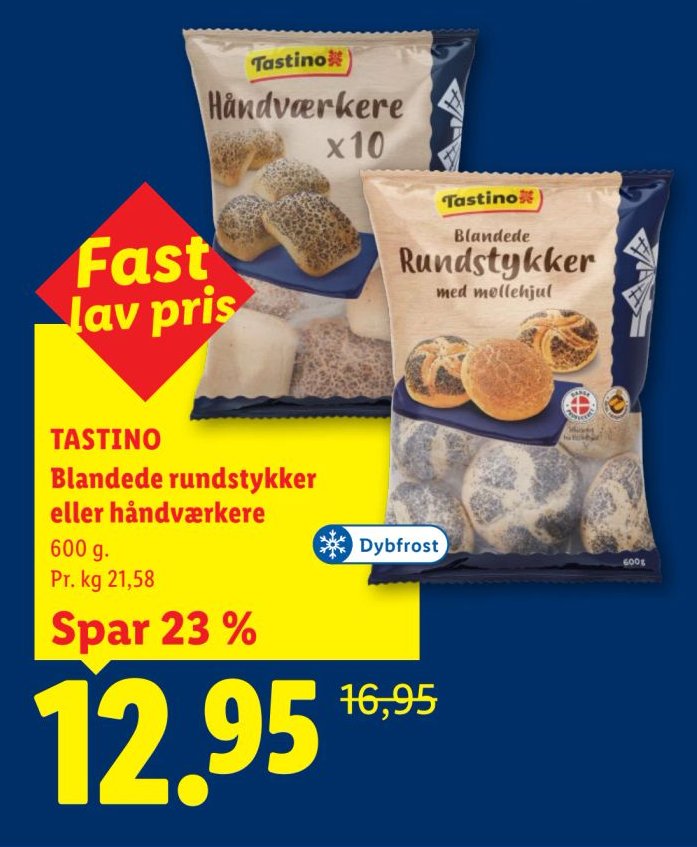 TASTINO Blandede rundstykker eller håndværkere 600 g – Lidl