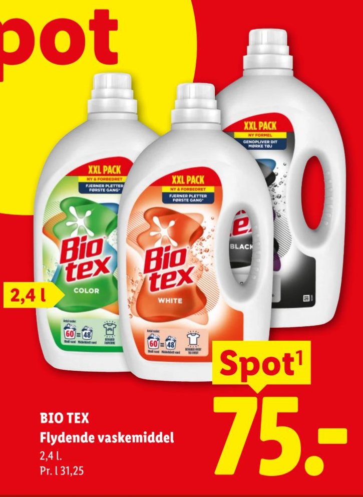 BIO TEX Flydende vaskemiddel 2,4 L. – Lidl