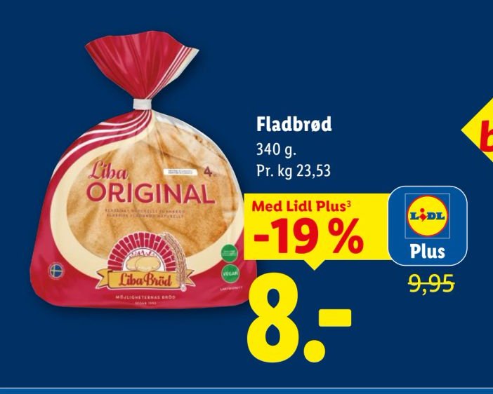 Fladbrød 340 g – Lidl