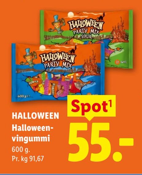 HALLOWEEN Halloween-vingummi 600 g. – Lidl