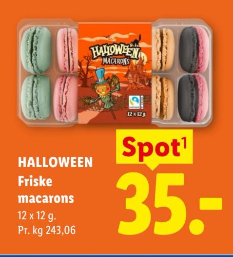 HALLOWEEN Friske macarons 12 x 12 g – Lidl