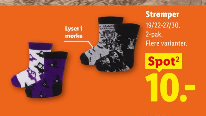 Strømper 19/22-27/30. 2-pak. Flere varianter. – Lidl