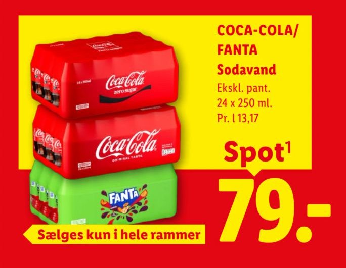 COCA-COLA/FANTA Sodavand 24 x 250 ml – Lidl
