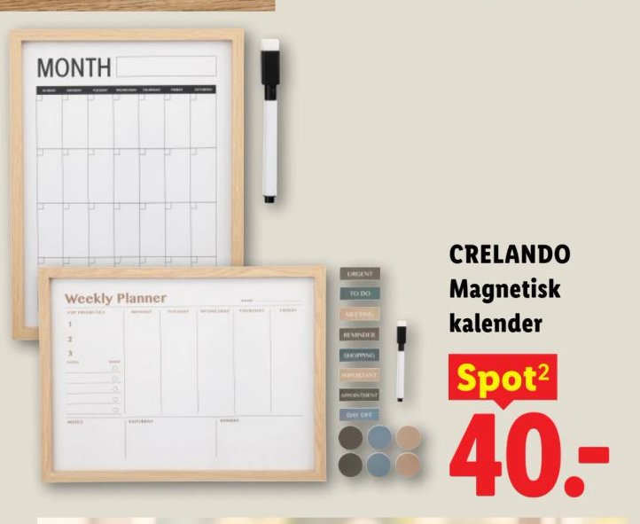 CRELANDO Magnetisk kalender – Lidl