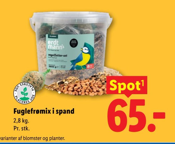 Fuglefrømix i spand – Lidl